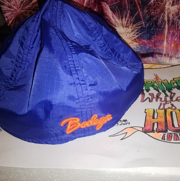 🏛️ Bodega New Era 59Fifty, 7 3/8", 100% Nylon, Blue w/ orange 🏛️ - Picture 2 of 5